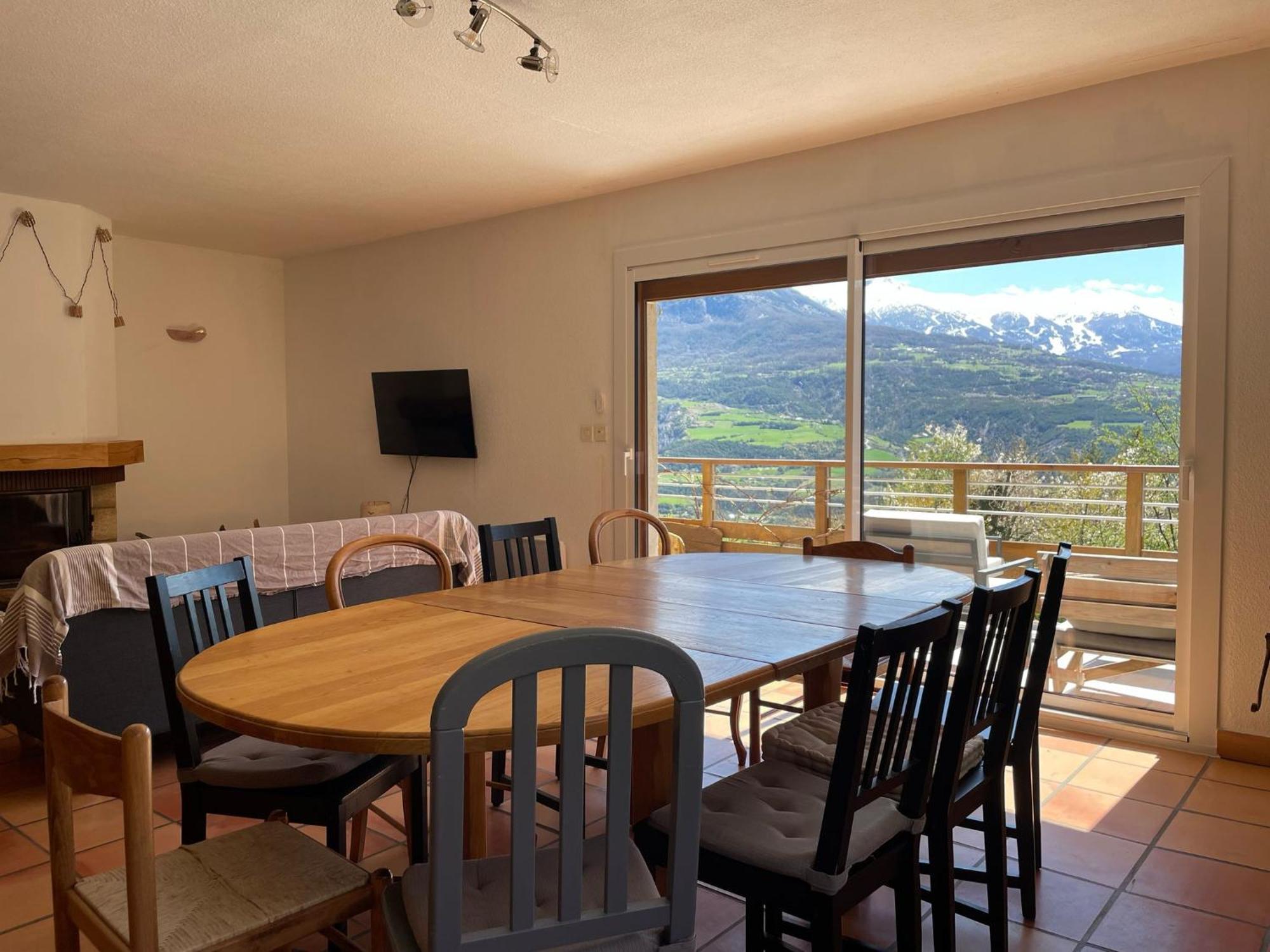 Gite Confort 15 Couchages, Vue Panoramique Montagne Hautes Alpes, Terrasses 埃姆布能 外观 照片